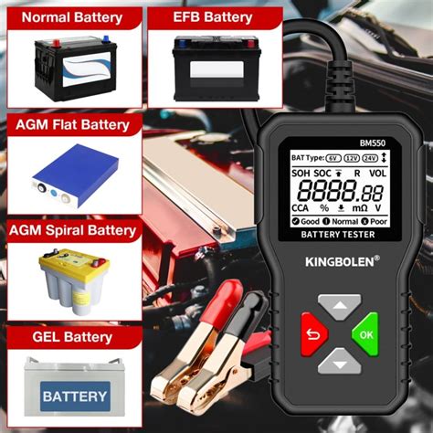 Car Battery Tester Kingbolen Bm V V V Cca Smart Auto