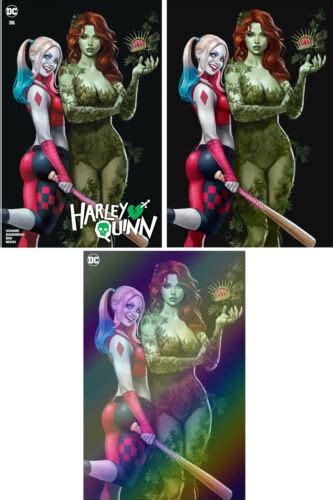 HARLEY QUINN 36 IVAN TALAVERA EXCLUSIVE TRADE VIRGIN FOIL VARIANT SET