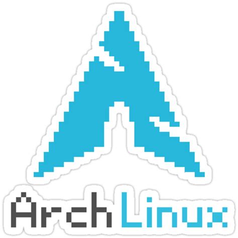 Pixelated Archlinux Stickers By Bobby Langs Redbubble