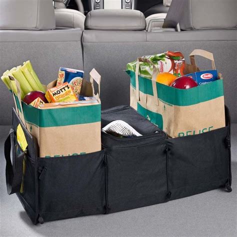 High Road Car Organizers Foldable Trunk Organizer With Cooler