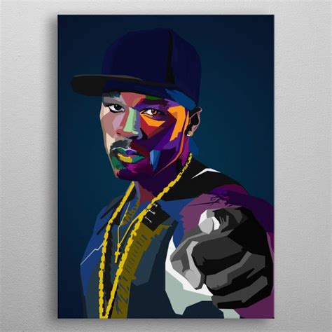 50 Cent Rapper Poster By Nguyen Dinh Long Displate Hip Hop Art