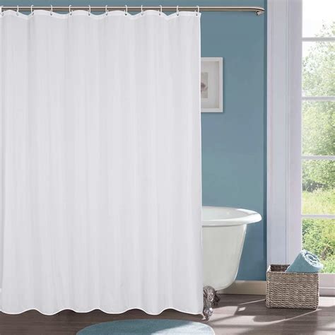 Extra Long Fabric Shower Curtain Beneyhome 72x84 Inch Solid White Shower Curtain Liners