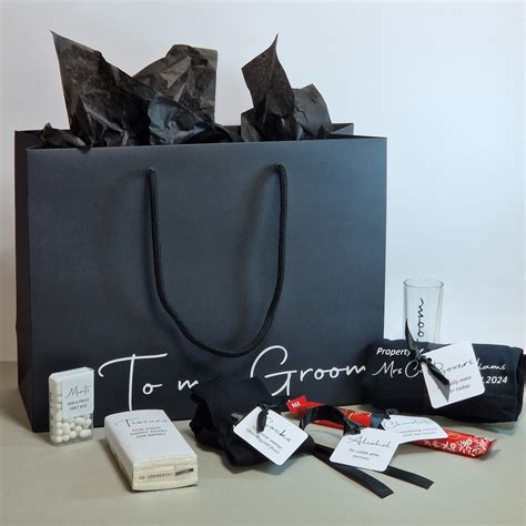 Timeless Personalised Filled Grooms Gift Bag Grooms Gift From Bride