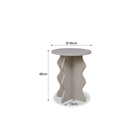 Iris Wavey Side Table Beige Shop Stylish Tables