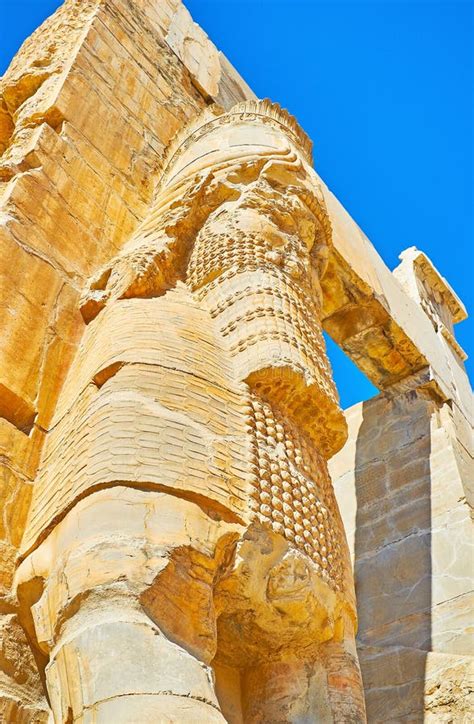 Details of Xerxes Gate in Persepolis, Iran Stock Image - Image of citadel, hill: 105000801