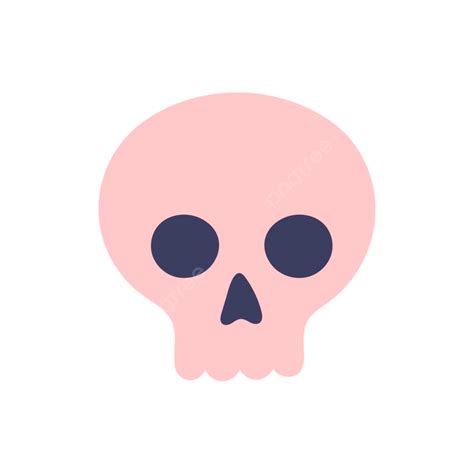 Simple Skull Clipart Hd Png Cute Pink Simple Skull On A White