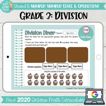 Division Grade Ontario Math Digital Google Slides Activities