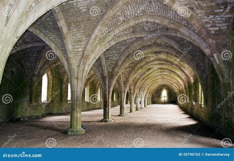 Vaulted Ruins of Fountains Abbey Stock Photo - Image of monks, north: 20790762