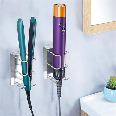 Wayasi Hair Dryer Straightener Holder Blow Dryer Holder For Bathroom Adhesive