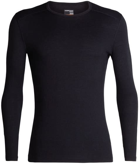 Icebreaker Mens Merino 200 Oasis Long Sleeve Crewe Thermal Top