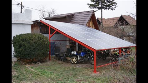 Roofless 55kw Solar Panel Garage Homebuilt With 2000 Youtube