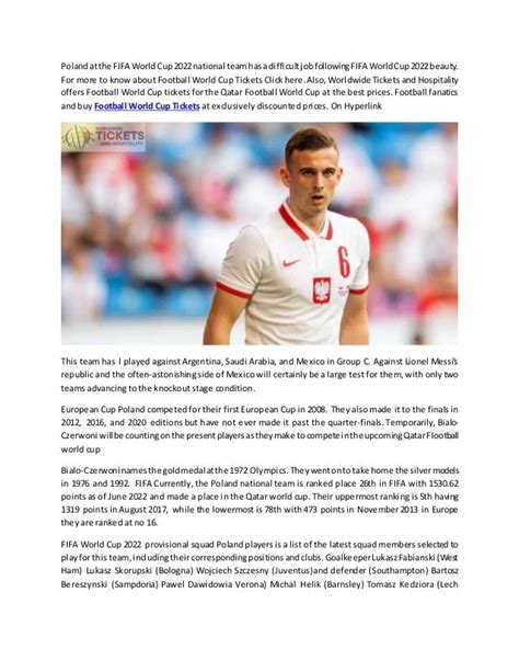 Qatar World Cup Poland National Football Team Detail Pdf