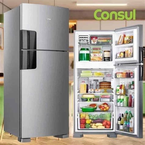 Geladeira Consul Frost Free Duplex Crm L Espa O Flex Inox