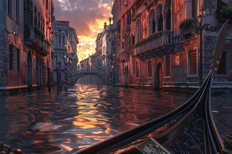 Premium Photo Romantic Gondola Ride Through The Canals Of Venice