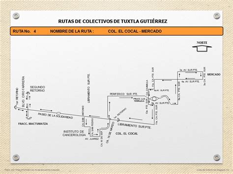 RUTAS DE COLECTIVOS DE TUXTLA GUTIERREZ RUTA 4