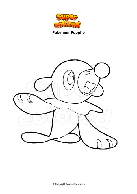 Coloring page Pokemon Popplio - Supercolored.com