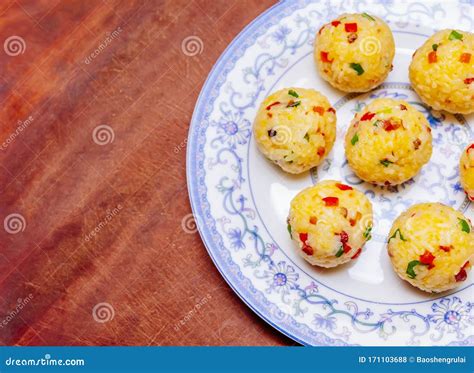 Chinese Home Cooked Rice Balls Stock Photo Image Of Rich Delicious