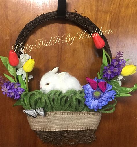 Easter Basket Wreath By Katydiditbykathleen On Etsy Easter Wreath Diy