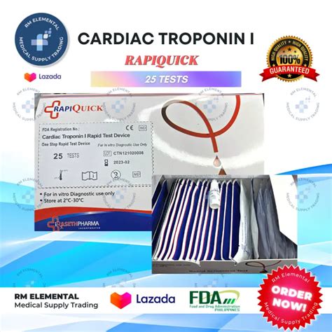 Rapiquick Cardiac Troponin I Qualitative 25s Test Kit Box Lazada Ph