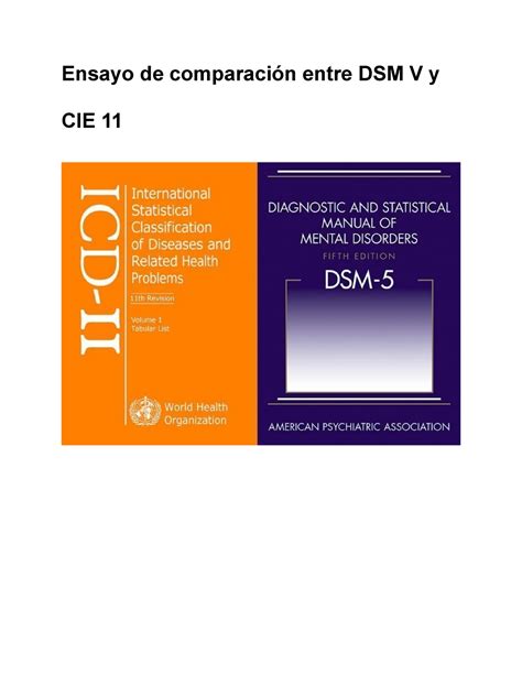 Cuadro Comparativo Cie Y Dsm Iv Cuadro Comparativo Criterios De Hot