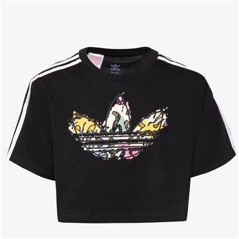 Adidas ТЕНИСКА Crop Tee Girl Ib8583 Детски Цвят черен Модни Тениски