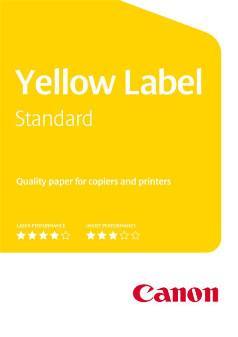 Canon Yellow Label A4 80gsm White Printer Paper - 500 Sheets - Ebuyer