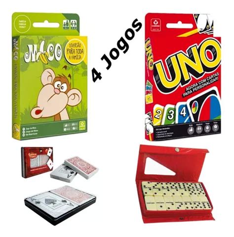 Kit Jogos Em Família Uno Copag jogo Do Mico dominó baralho Frete grátis