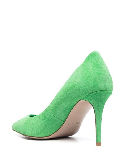 Le Silla Eva Suede Pump Green FARFETCH UK