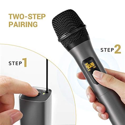 TONOR Wireless Microphone UHF Dual Cordless Metal Dynamic Mic System