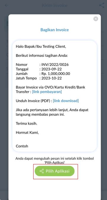 Cara Kirim Invoice Via Whatsapp Email SMS Di Aplikasi Mobile Paper Id