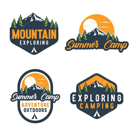 Premium Vector Vintage Summer Camp Badge Logo