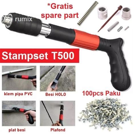 Jual Mini Stampset T500 Mesin Stamp Alat Tembak Paku 7 3mm Beton Besi