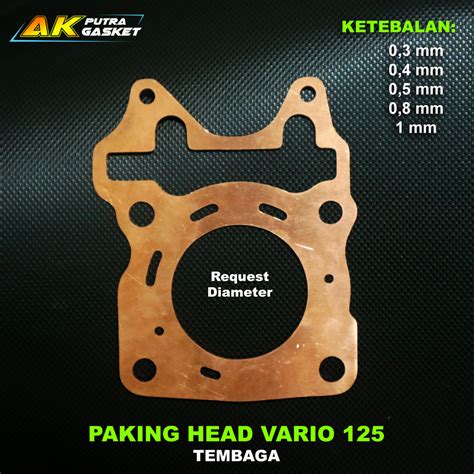 Jual Paking Perpak Head Tembaga Vario Custom Gasket Packing