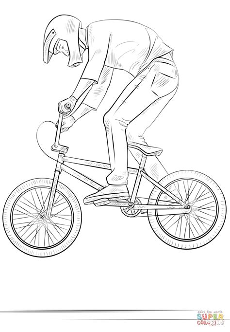 Bmx Coloring Page Printable Bmx Bike Coloring Sheets