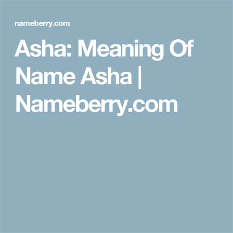 Asha Meaning Of Name Asha Names With Meaning Baby