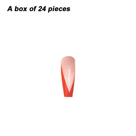 Set Unghii False Tip Press On Nude Rosu EMAG Ro