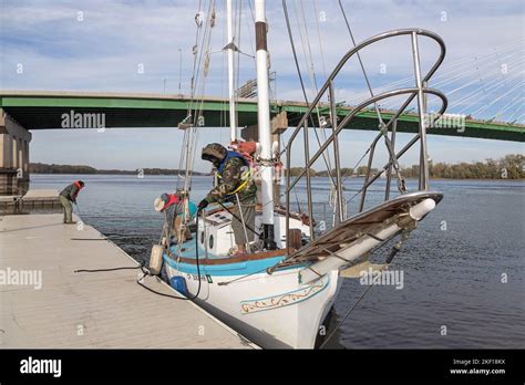 The Golden Rule Sailboat Operated By Veterans For Peace Arrived In