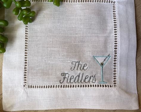 Funny Embroidered Cocktail Napkins boozy Cocktail Napkins - Etsy