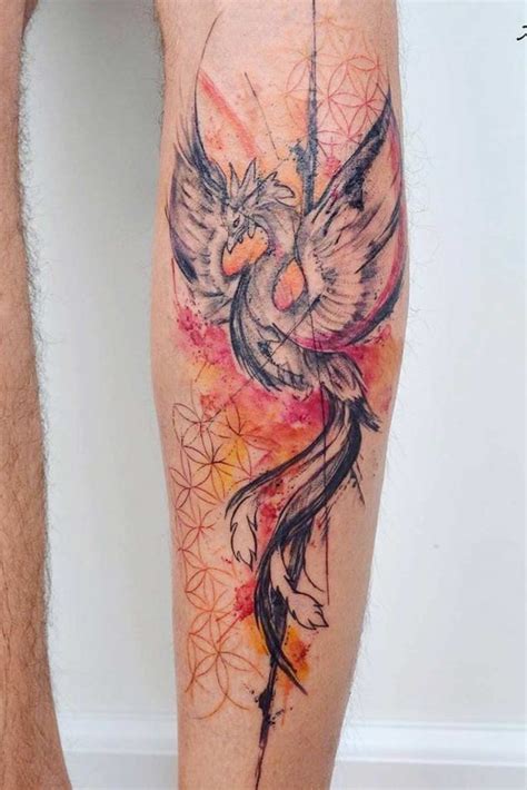 Details More Than 73 Phoenix Tattoo On Calf Best In Cdgdbentre