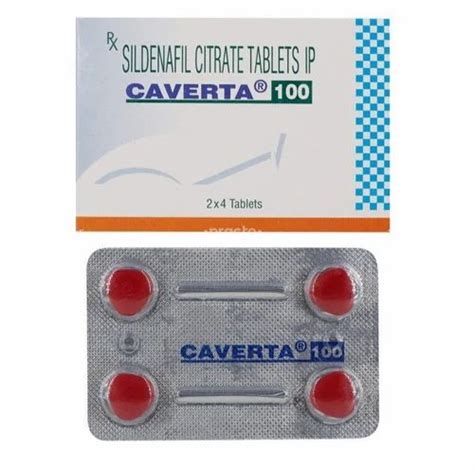 Caverta 100 Mg SILDENAFIL CITRATE TABLET At Rs 380 Stripe Sildenafil