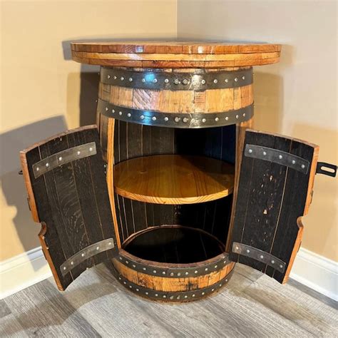 Whiskey Barrel Cabinet Etsy