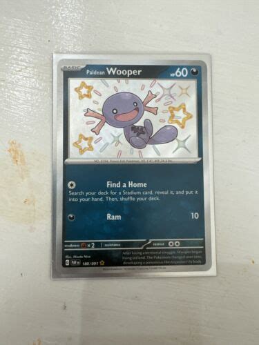 Paldean Wooper Shiny Holo Rare Sv Paldean Fates Pokemon