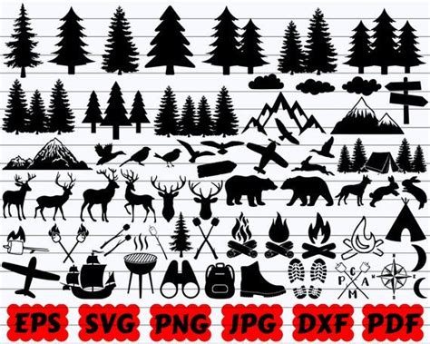 90 Camping Silhouette Camping SVG Bundle Camp SVG Camping Van SVG ...