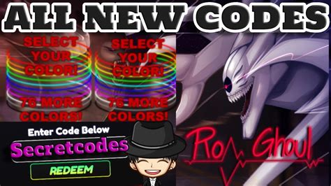 Ro Ghoul New Codes And Secret Codes For July New Rc Codes