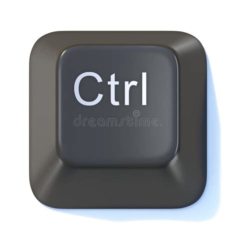 Tecla Ctrl 3d Do Teclado Do Computador Preto Ilustração Stock