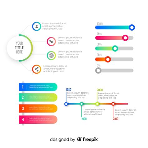 Flache Infographic Elemente Mit Statistiksammlung Kostenlose Vektor