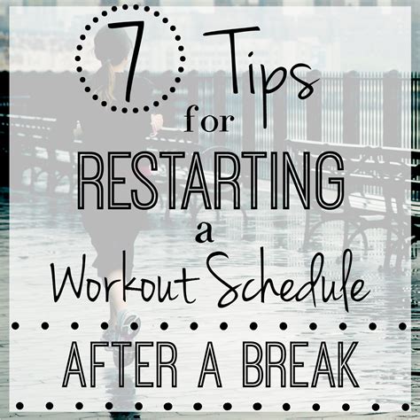 Tips For Restarting A Workout Schedule After A Break