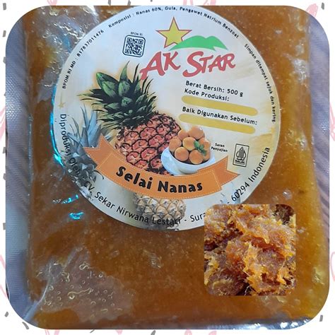 Ak Star Selai Nastar Selai Serat Dan Jelly Pro Nice Repack Gr