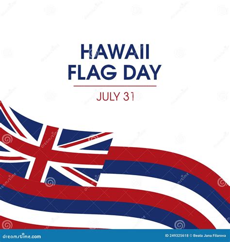 Hawaii Flag Day Vector Stock Vector Illustration Of Blue 249325618