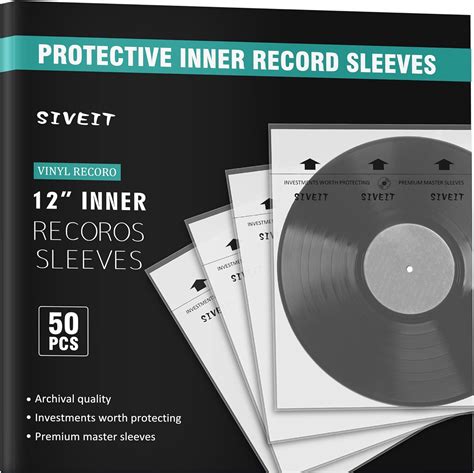 Amazon Siveit Vinyl Record Inner Sleeves 50 Pack Anti Static